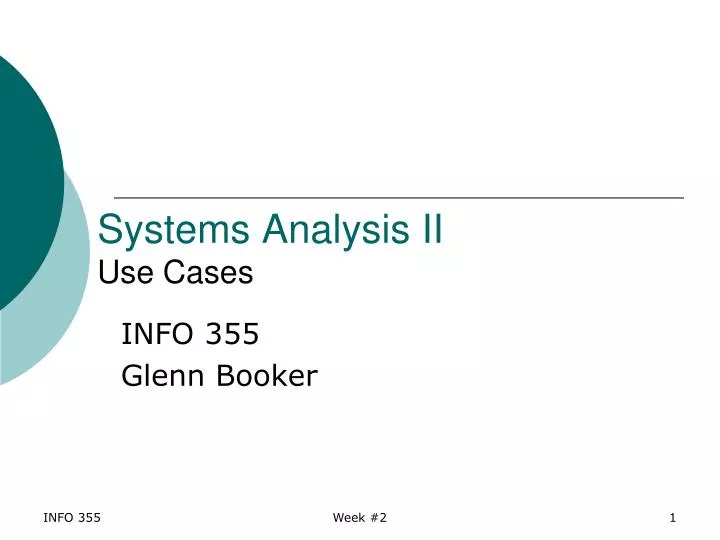 systems analysis ii use cases