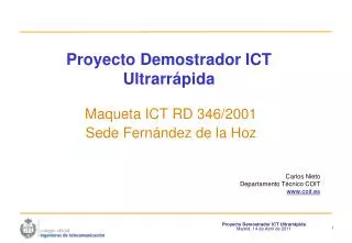 proyecto demostrador ict ultrarr pida