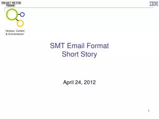 SMT Email Format Short Story