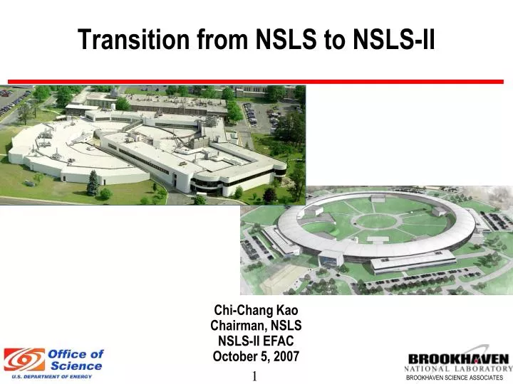 transition from nsls to nsls ii