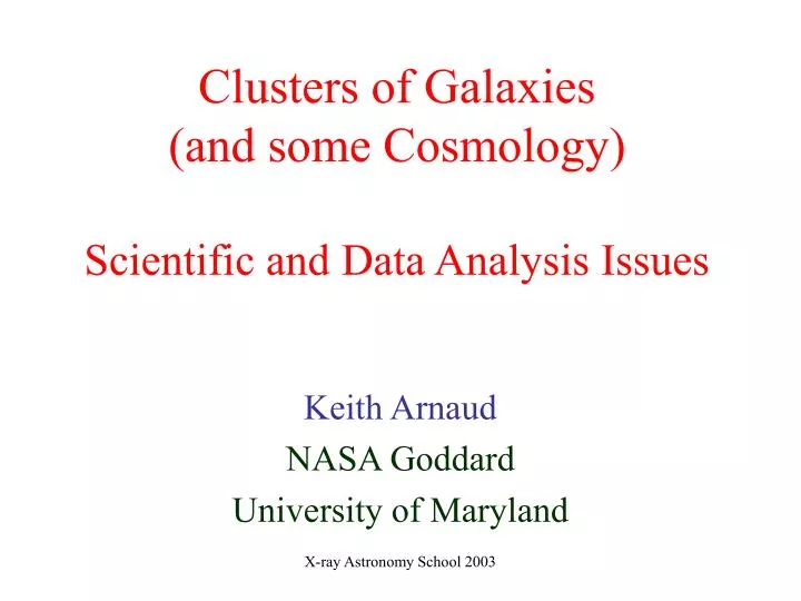 clusters of galaxies and some cosmology scientific and data analysis issues