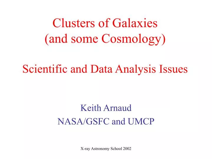 clusters of galaxies and some cosmology scientific and data analysis issues