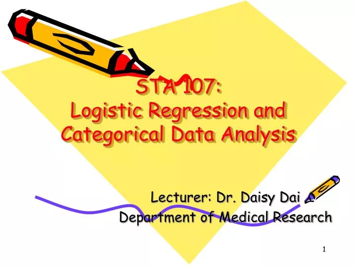 sta 107 logistic regression and categorical data analysis