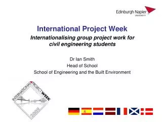 International Project Week Internationalising group project work for civil engineering students