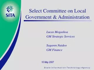 Select Committee on Local Government &amp; Administration