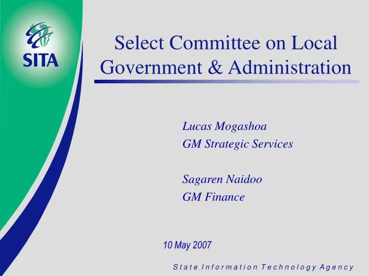 select committee on local government administration