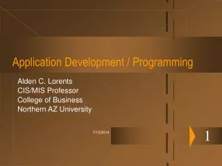 Application Development / Programming