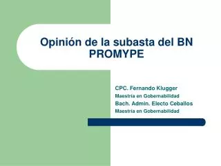 opini n de la subasta del bn promype