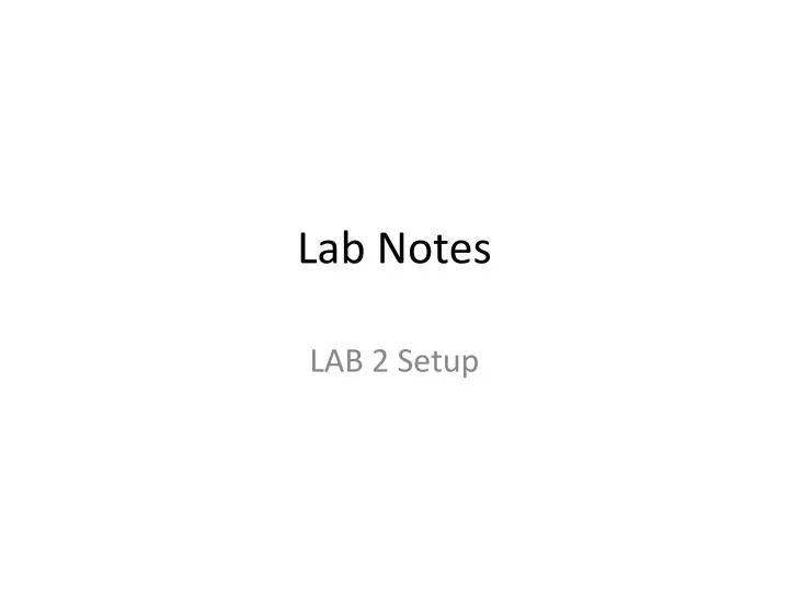 lab notes