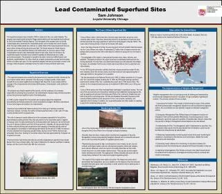 Lead Contaminated Superfund Sites Sam Johnson Loyola University Chicago