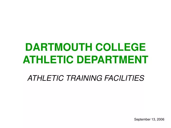 dartmouth college athletic department