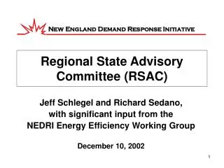 Regional State Advisory Committee (RSAC)