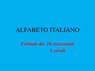 alfabeto italiano