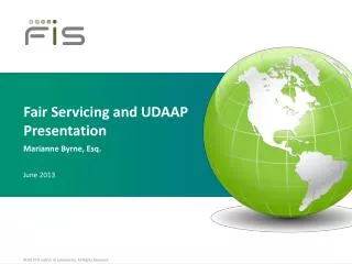 Fair Servicing and UDAAP Presentation