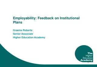 Employability: Feedback on Institutional Plans