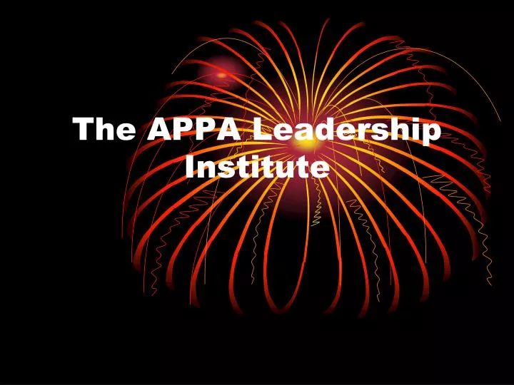 the appa leadership institute