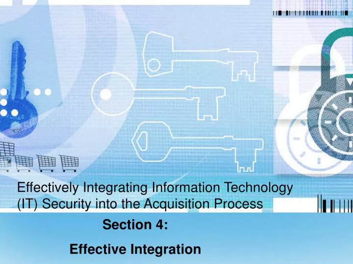 effectively integrating information technology it security into the acquisition process