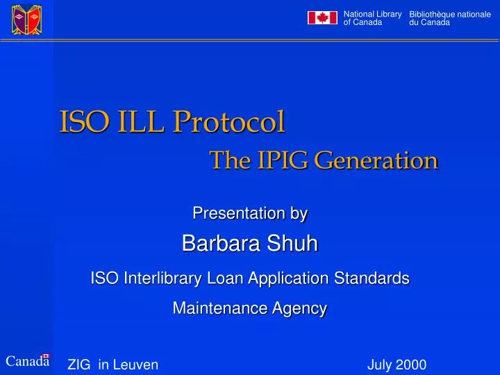 iso ill protocol the ipig generation