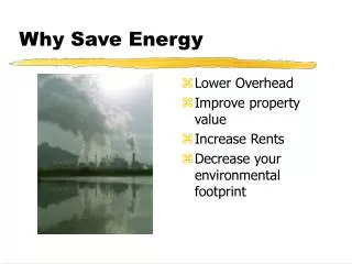 Why Save Energy