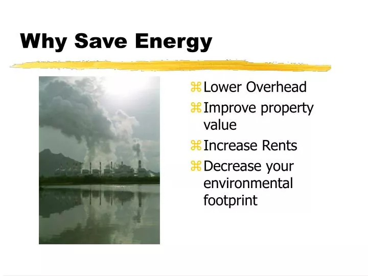 why save energy