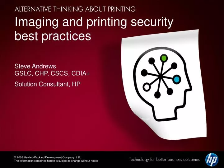 imaging and printing security best practices