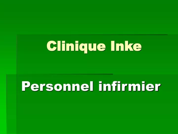 clinique inke