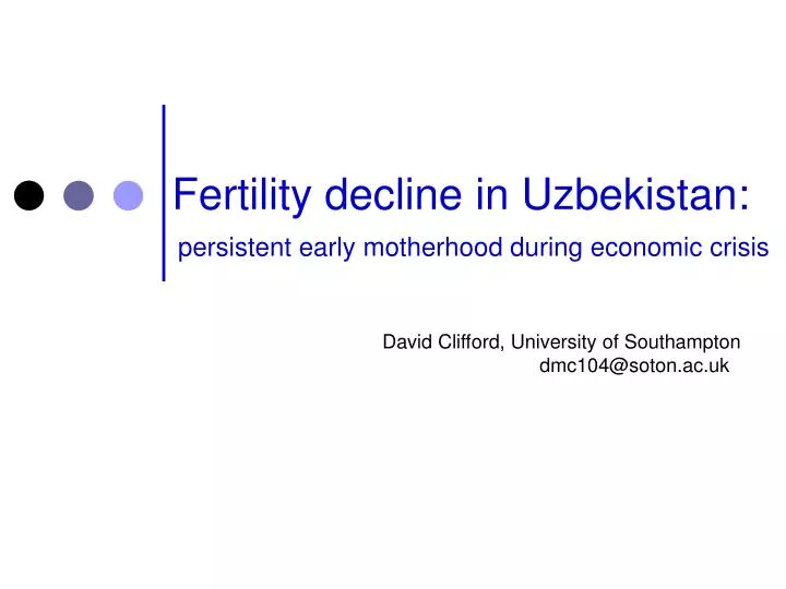 fertility decline in uzbekistan