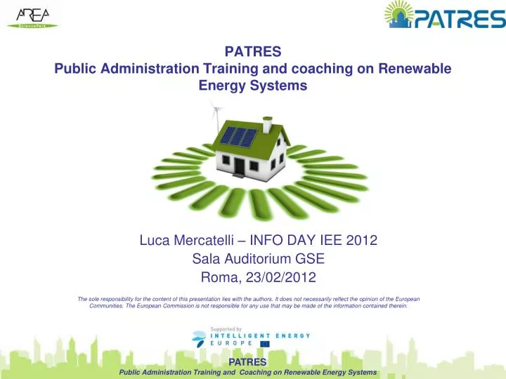 patres public administration training and coaching on renewable energy systems