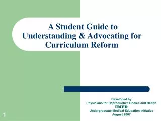 A Student Guide to Understanding &amp; Advocating for Curriculum Reform