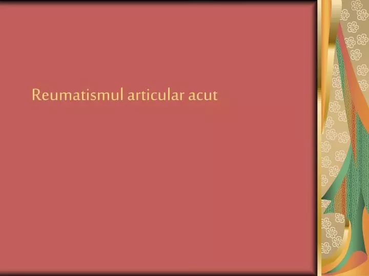 reumatismul articular acut