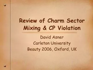 Review of Charm Sector Mixing &amp; CP Violation