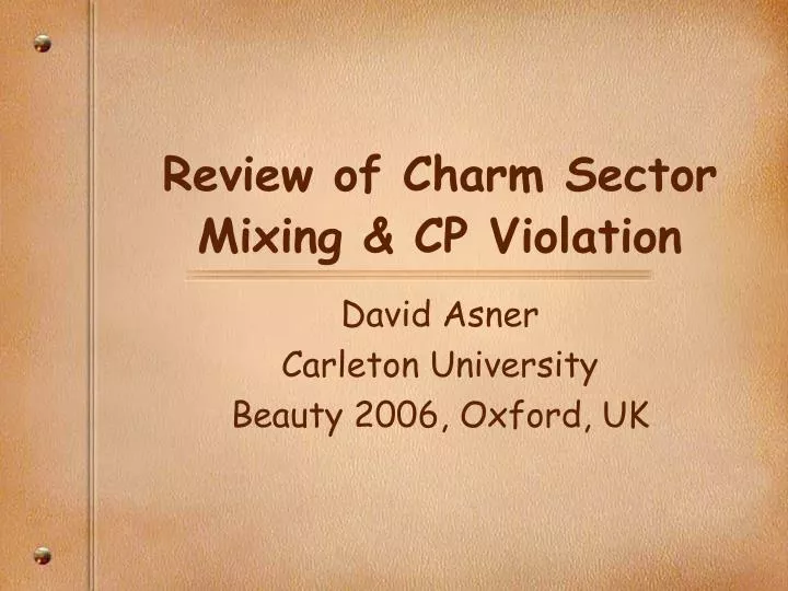 review of charm sector mixing cp violation