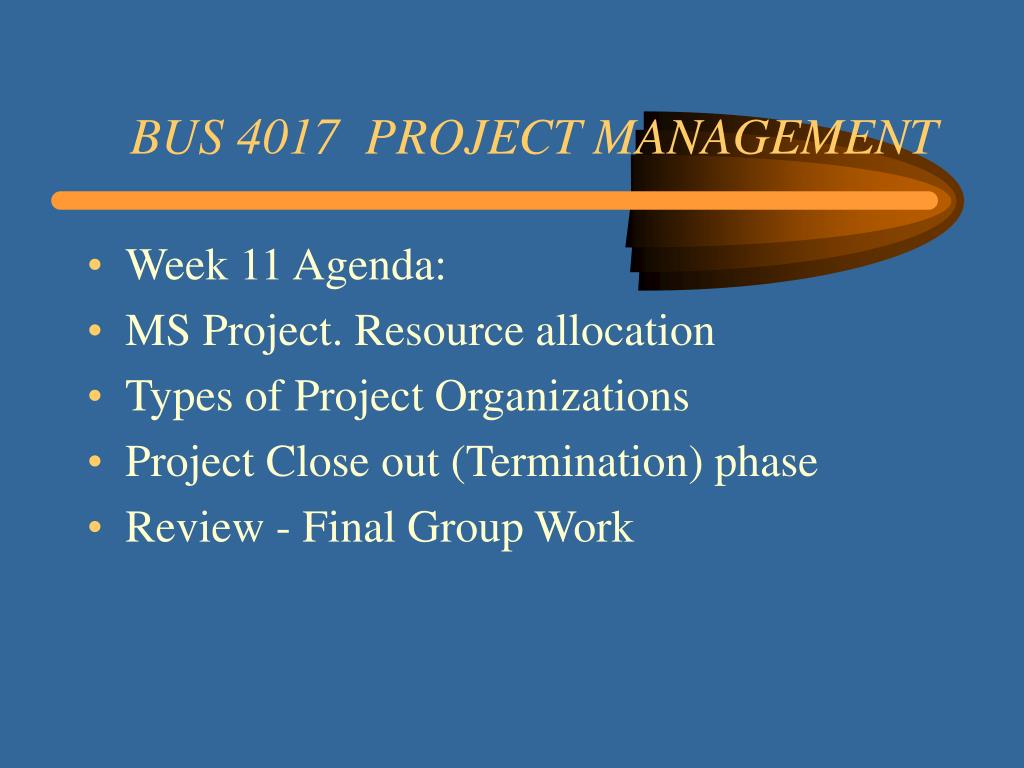 PPT - BUS 4017 PROJECT MANAGEMENT PowerPoint Presentation, free ...