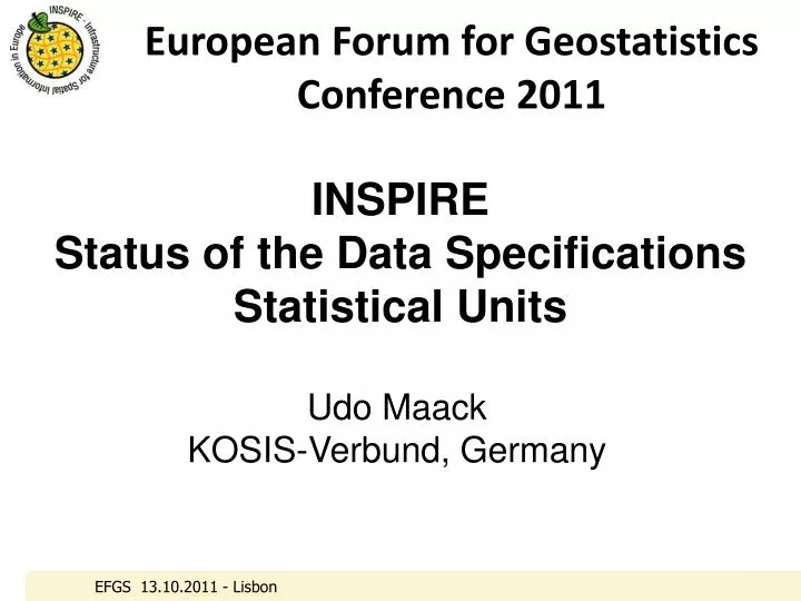 european forum for geostatistics conference 2011