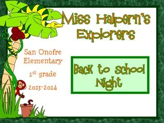 Miss Halpern’s Explorers