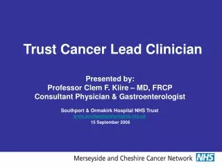Trust Cancer Lead Clinician