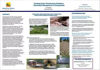 Funding Green Infrastructure Solutions: Stormwater Management in Pennsylvania