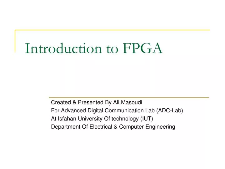 introduction to fpga