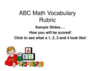 ABC Math Vocabulary Rubric