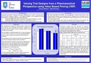 Valuing Trial Designs from a Pharmaceutical Perspective using Value Based Pricing (VBP) Penny Watson 1 , Alan Brennan