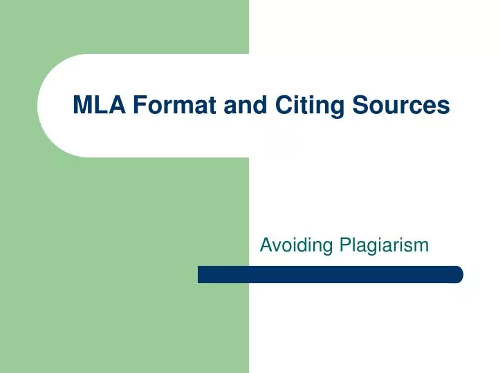 mla format and citing sources