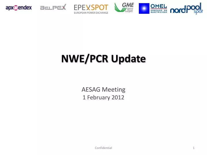 nwe pcr update aesag meeting 1 february 2012