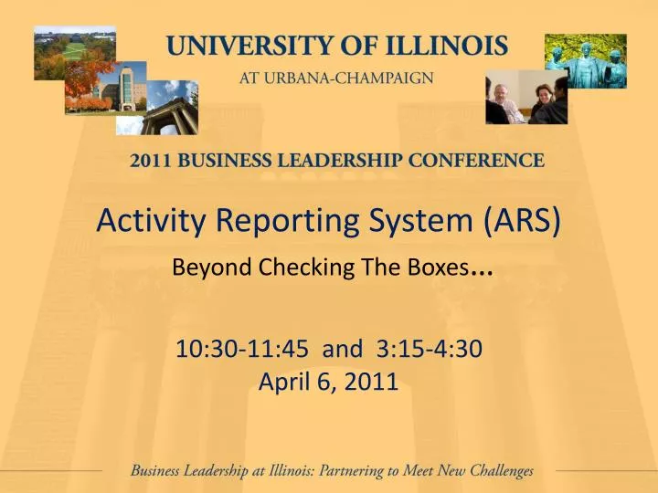 activity reporting system ars beyond checking the boxes