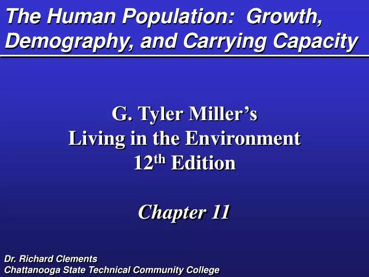 the human population growth demography and carrying capacity