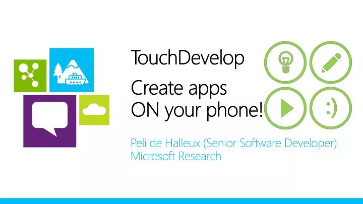 touchdevelop create apps on your phone