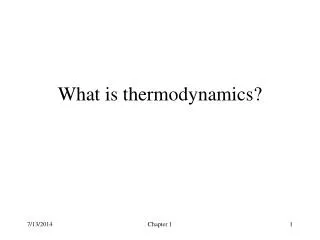 What is thermodynamics?