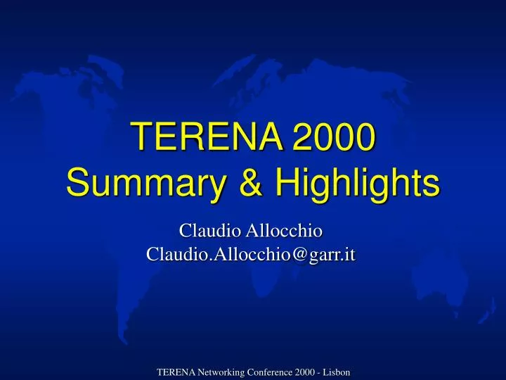 terena 2000 summary highlights