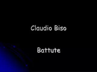claudio biso