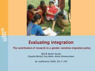 Evaluating integration The contribution of research to a gender-sensitive migration policy