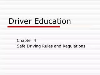 Driver Education
